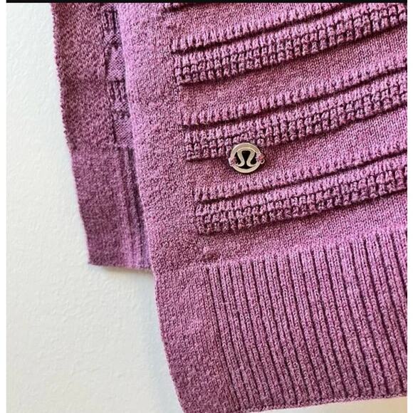 Lululemon Forward Flow Poncho Heathered Plumful Purple Cape Sweater One Size - Picture 5 of 9